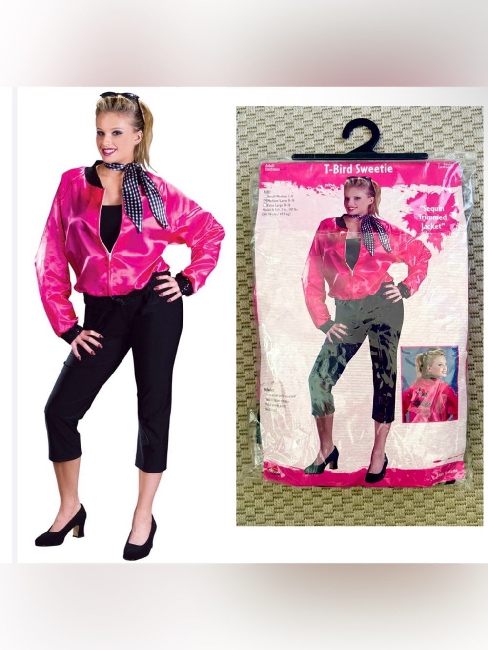 Woman's Costume 50's T-Bird Sweetie
M/L RN #‎ 88490 By Fun World EUC In Package
